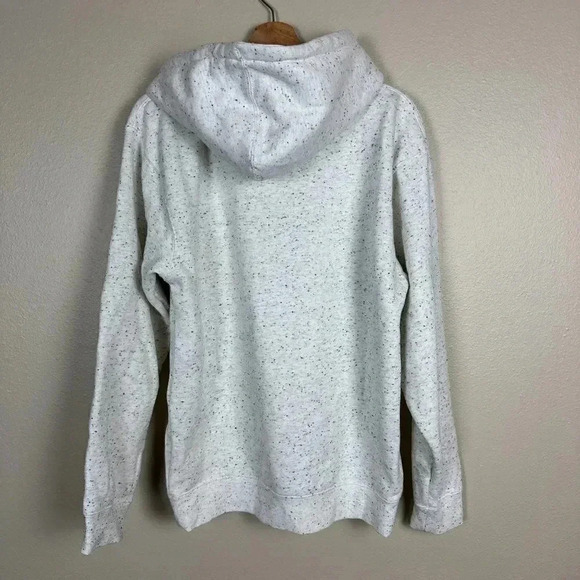 Glossier Speckled Pullover Terrazzo Hoodie Light Gray Small - Picture 6 of 7